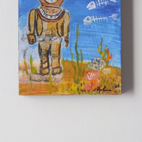 Andrew  Gemrich〝calavera″ アクリル絵画／humanity pot  no.1002D