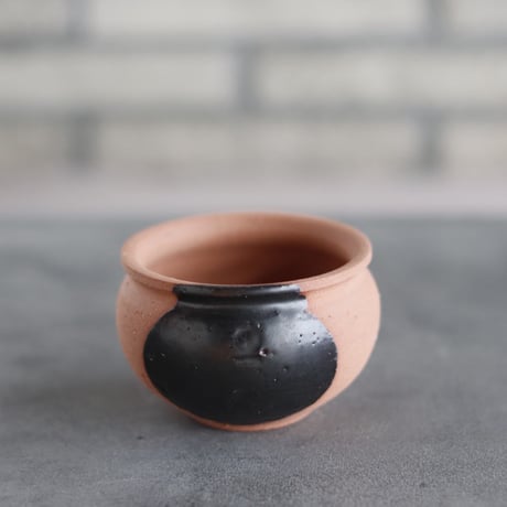 N/OH / コロ鉢-Tear Drop / Persimmon × Black / XS (3号)   no.503-399
