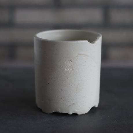 N/OH / コロ鉢-Strokes / White × White / SS (3号)  no.503-328