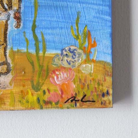 Andrew  Gemrich〝calavera″ アクリル絵画／humanity pot  no.1002D