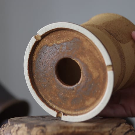 Masato Akutsu〝crack ocher″ / humanity pot    no.609-37