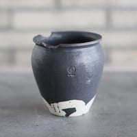 N/OH / コロ鉢-Strokes / Black × White / SS (3号)  no.503-274