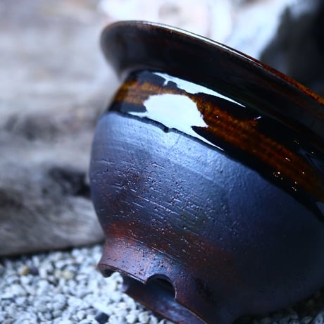 Masato  Akutsu 〝brown glaze″   /   humanity pot       no51003