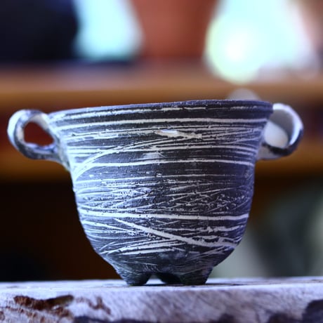 joint pot   安西桂   ×   安西岳郎   親子鉢〝土の子″  象嵌  M ミミツキ  no.82327