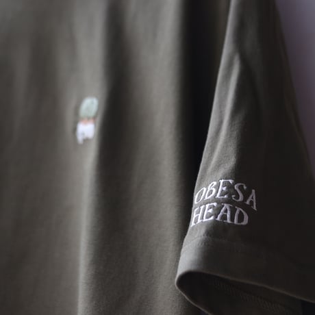 humanity×MENOSYAMA 【poorpatch T-shirt】OBESAHEAD (シティグリーン) 予約販売