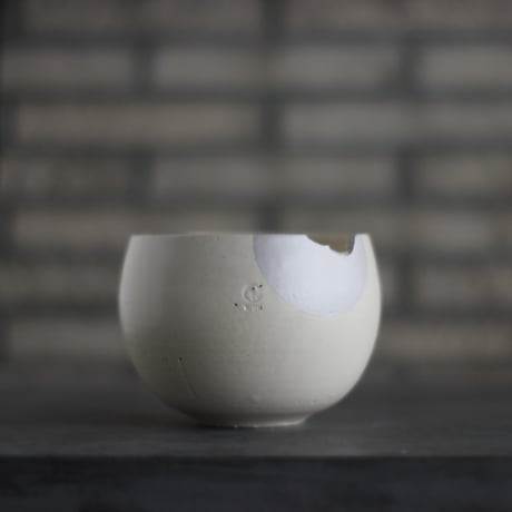N/OH /コロ鉢 / white＋Moon / S (4.5号)  no.720-103