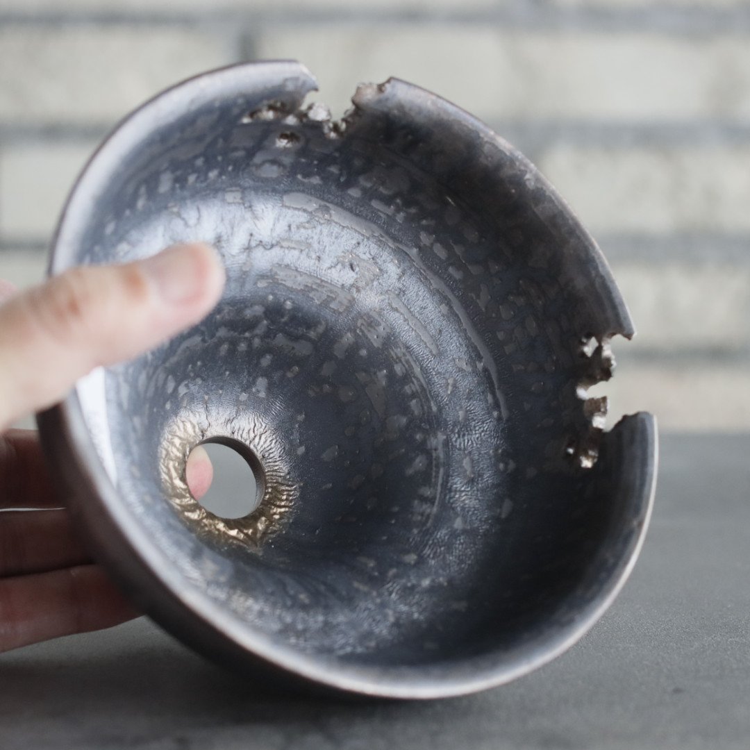takero pot / mushikui / テツ (4.5号) no.531-6 | 芽の巣山