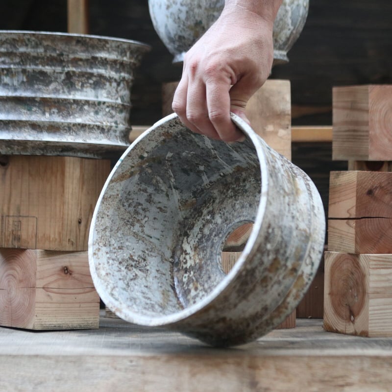 たけろうポット / 大鉢 / シロサビ たけろうポット / 大鉢 / シロサビ+ミドリ【イベント限定鉢】no.814