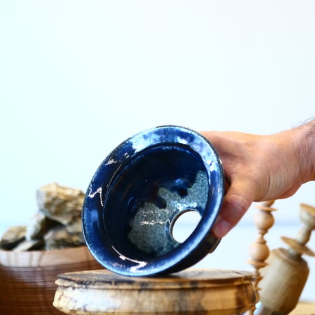 Tadao Akutsu〝瑠璃釉″ / humanity pot    no1112-62
