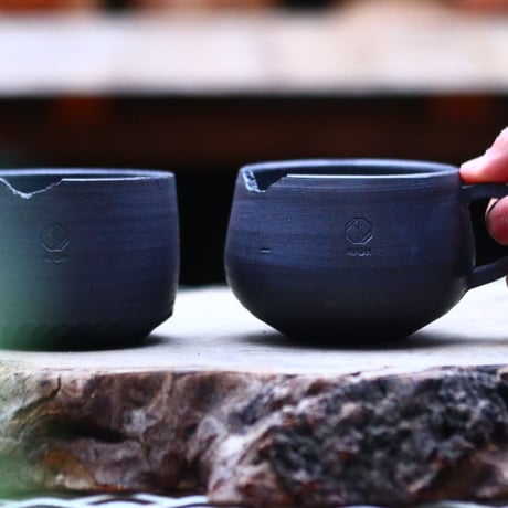 N/OH ／set CUP&POT／matt Black　    no.417/106