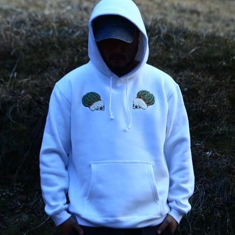 humanity×MENOSYAMA 【poorpatch parka】obesahead parka（WHITE）予約販売