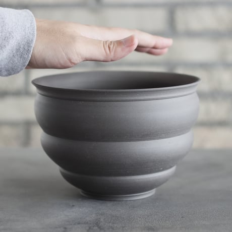 takero pot / ヤキシメ クロ (5.5号)   no.208-2