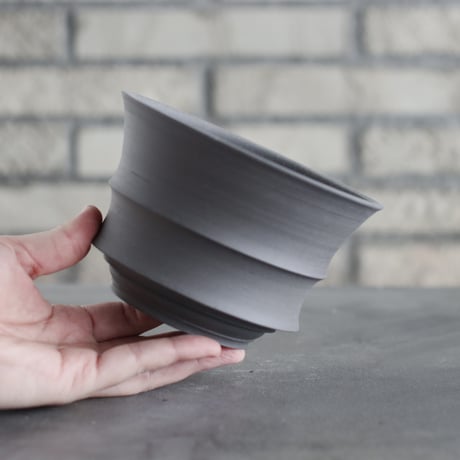 takero pot / ヤキシメ クロ (5号)   no.208-16