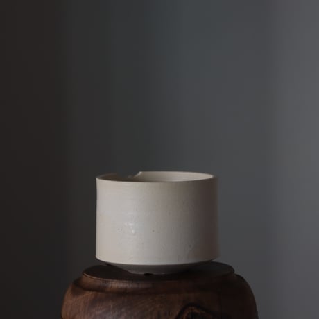 N/OH / コロ鉢 / matt white＋Moon / SS  no.202-52