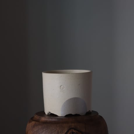N/OH / コロ鉢 / matt white＋Moon / SS  no.202-50.5