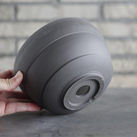 takero pot / ヤキシメ クロ (5.5号)   no.208-4