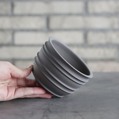 takero pot / ヤキシメ クロ (4号)   no.208-38
