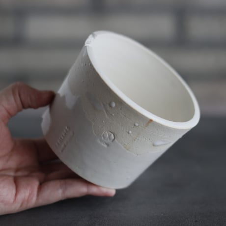 N/OH / コロ鉢-Strokes / White × White / SS (3.5号)  no.503-313