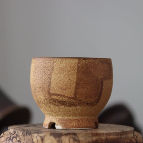 Masato Akutsu〝crack ocher″ / humanity pot    no.609-30
