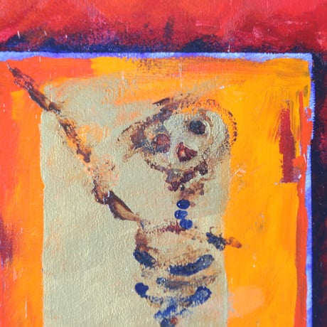 Andrew  Gemrich〝calavera″ アクリル絵画／humanity pot  no.1002B