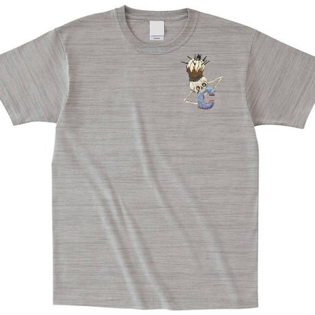 humanity×MENOSYAMA 【poorpatch T-shirt】CINEREA HEAD T (HEATHER SILVER/MENOSYAMA limited color)予約販売