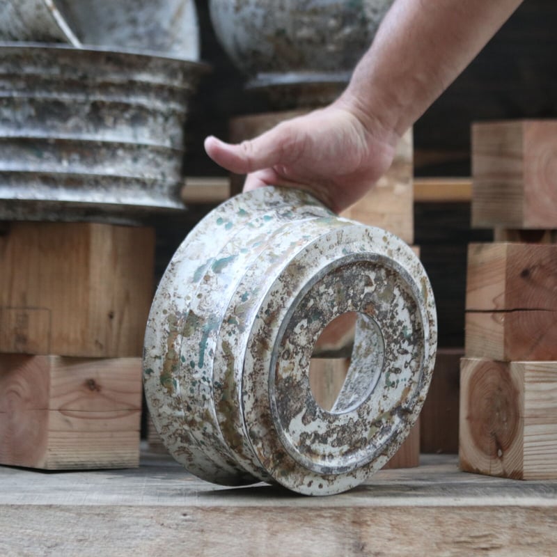 【イベント限定販売】たけろうぽっと　ちぎり　シロサビ➕ミドリ たけろうポット / 大鉢 / シロサビ+ミドリ【イベント限定鉢】no.814