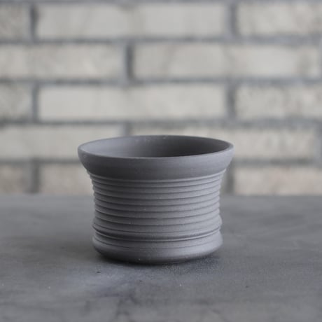takero pot / ヤキシメ クロ (4号)   no.208-34