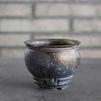 takero pot / mushikui / 炭化焼成 (3号)  no.531-85