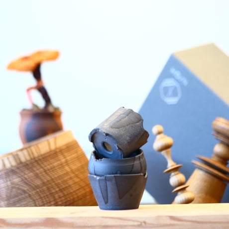 N/OH / コロ鉢 / RUNNY BLACK / 2号 / 3pieces Set (box付き)   no.121013