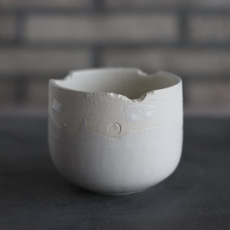 N/OH / コロ鉢-Strokes / White × White / SS (3.5号)  no.503-310