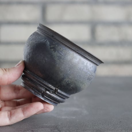 takero pot / mushikui / 炭化焼成 (3号)  no.531-85