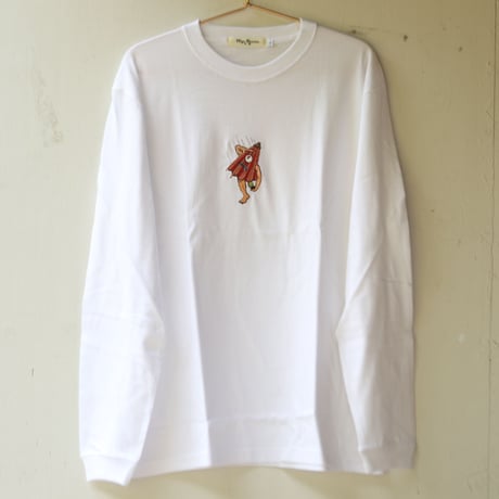 humanity×MENOSYAMA 【poorpatch T-shirt】long T-shirt / 唐傘小僧 (ホワイト) 予約販売