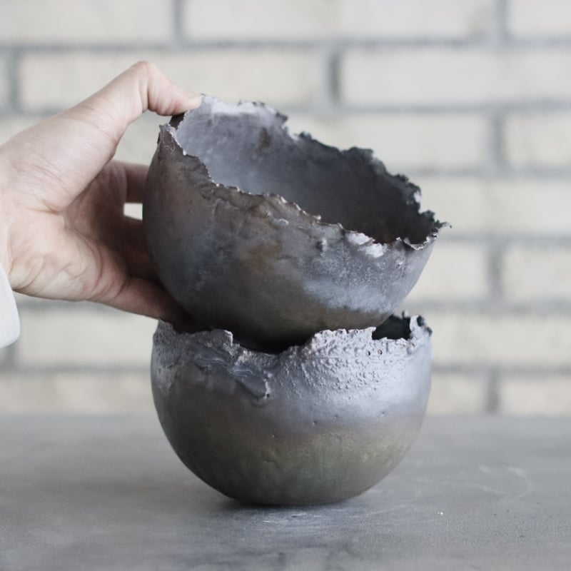 TAKERO POT / Chigiri / 炭化焼成 / L (4.5号) no.308/