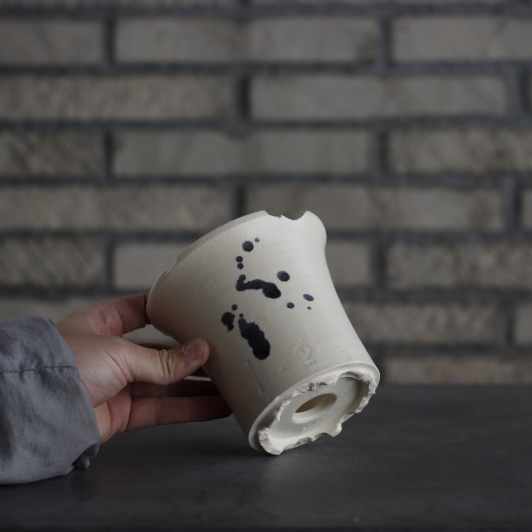 N/OH / ラン鉢 / dripping / W.呉 / SS (4号) no.215-2