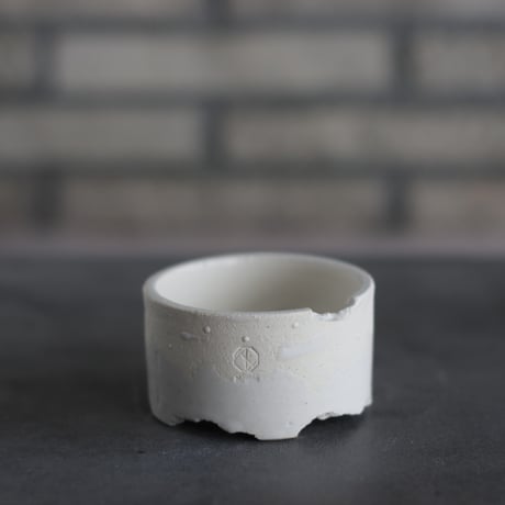 N/OH / コロ鉢-Strokes / White × White / XS (3号)  no.503-336