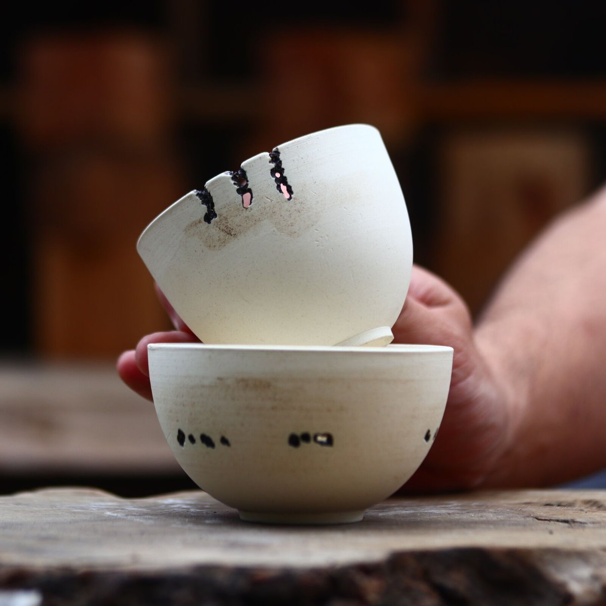 たけろうポット/ハク/ムシクイset (ボールS) no.402-116 | 芽の巣山