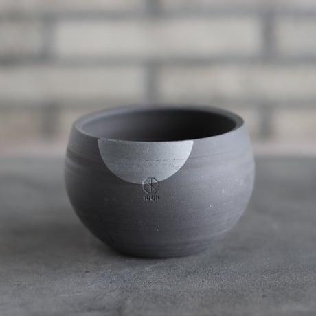 N/OH / コロ鉢 / rich black + Moon / SS (3.5号)   no.503-370