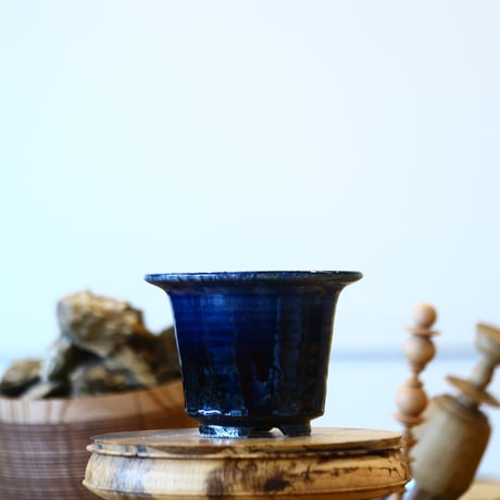 Tadao Akutsu〝瑠璃釉″ / humanity pot    no1112-61