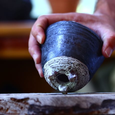 joint pot   安西桂   ×   安西岳郎   親子鉢〝土の子″  M  no.82366