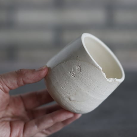 N/OH / コロ鉢-Strokes / White × White / XS (2.5号)   no.503-341