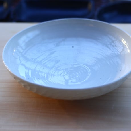 N/OH    食器   ハチノス  皿    (光沢ホワイト釉) L     no.122080