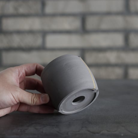 N/OH / コロ鉢 / smoky gray＋Line / XS (2.5号)  no.222-118