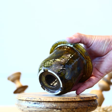 Masato Akutsu〝brown glaze″ / humanity pot    no514-Am18