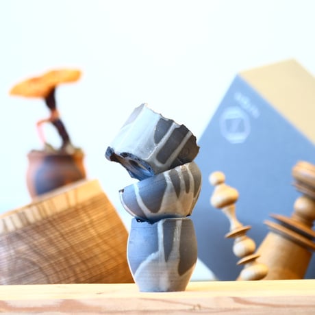 N/OH / コロ鉢 / RUNNY GREY / 2号 / 3pieces Set (box付き)   no.121009
