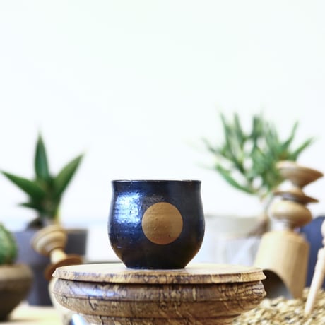 N/OH   コロ鉢 / Black + gold moon / XS    no.611-130