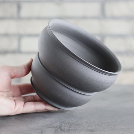 takero pot / ヤキシメ クロ (5号)   no.208-6