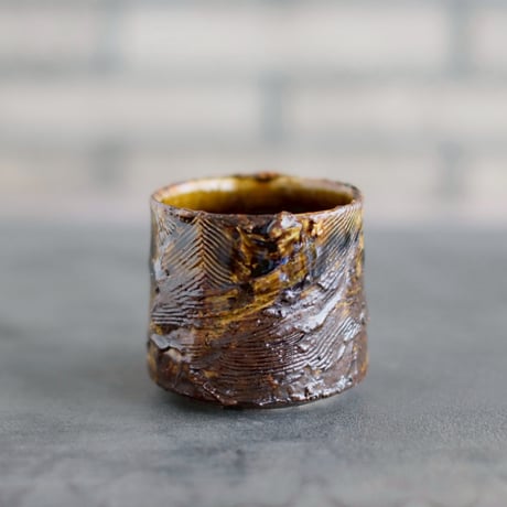 Masato Akutsu / brown glaze / humanity pot (2.5号)  no.824-38