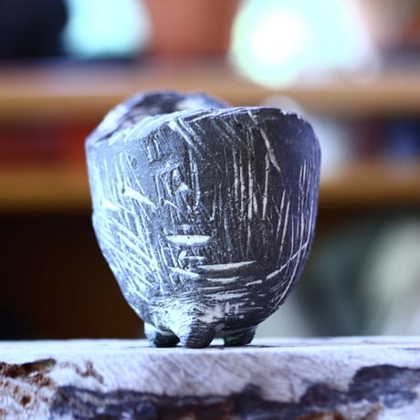 joint pot   安西桂   ×   安西岳郎   親子鉢〝土の子″  象嵌  S  no.82320