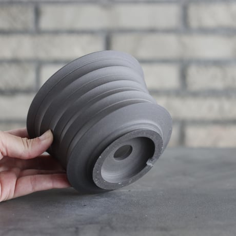 takero pot / ヤキシメ クロ (4.5号)   no.208-20