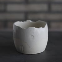 N/OH / コロ鉢-Strokes / White × White / SS (3.5号)  no.503-308